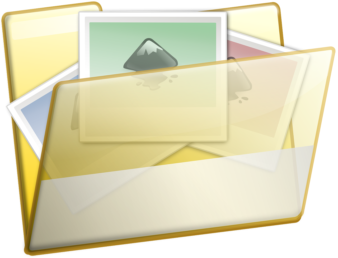 illustration of an office folder containing pictures